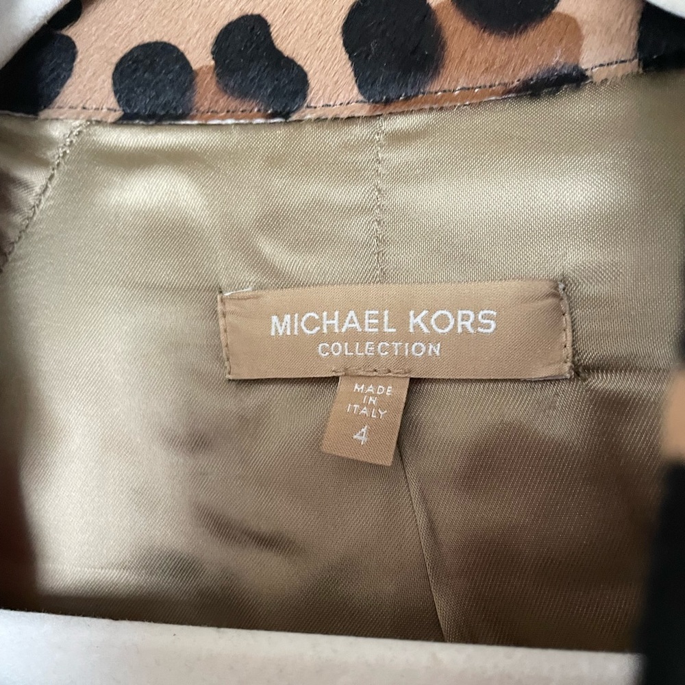 Michael Kors Collection Leopard-Print Trench Coat in Brown and Black - Picture 4 of 6